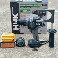 Máy Khoan Pin 13mm Hukan HUK F165 Pro Tặng Thước Đo Lực Siết 165N Anti Kickback, Tạo Xung , Không Chổi Than