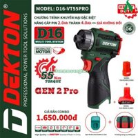 Máy khoan pin 14V Dekton D16-KVT1055PRO 55Nm