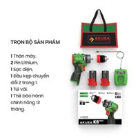 Máy Khoan Pin 16,8V AKUZA K6 Quick Không Chổi Than Đầu Kẹp Autolook 10mm
