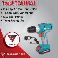 Máy khoan PIN 16.8V Total TDLI1611