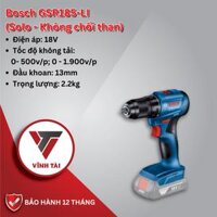 Máy khoan PIN 18V Bosch GSR185-LI (Solo – Không chổi than)