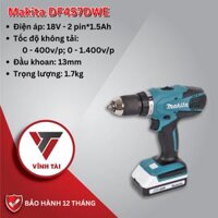 Máy khoan PIN 18V Makita DF457DWE
