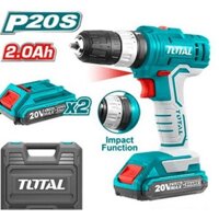 MÁY KHOAN PIN 20V TOTAL TIDLI20012 [CHÍNH HÃNG] MÁY KHOAN VẶN VÍT 20V PS20S TOTAL