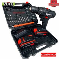 Máy Khoan Pin 21V VOTO 2 Chế Độ Kèm Phụ Kiện,Chân Pin 18mm,2 Pin,Bảo Hành 1 Năm- KMS