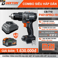 Máy Khoan Pin 3 Chức Năng Dekton M21-ID1390CP, Lực Siết 90N.m - Có Tạo Xung - Đầu Kẹp Sanou 13mm khon máy giá xưởng
