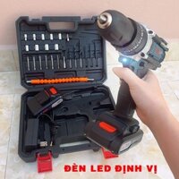 Máy khoan pin 36v, khoan pin Bosch 3 chức năng, Máy bắn vít, khoan gỗ, sắt, siết bulong. Tặng bộ phụ kiện 24 chi tiết