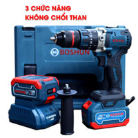 Máy Khoan Pin Boshun 13mm, 3 Chức Năng, 25 Cấp Độ Trượt, Autolock Ruột Đồng 100%, Động Cơ Không Chổi Than, BS-ID1390BL