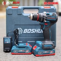 Máy Khoan pin Boshun BS-1065BL 21V - Khoan pin 3 chức năng có búa tặng kèm bộ phụ kiện 28 chi tiết
