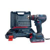 Máy khoan pin Boshun BS-ID1065BL 3 chức năng có búa không chổi than Tặng Kèm bộ phụ kiện 28 chi tiết