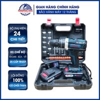 Máy khoan pin cầm tay BOS.CH 72V. Máy khoan đă năng, bắn vít  lõi đồng. Tặng bộ phụ kiện 24 món. Bảo hàng 12 tháng