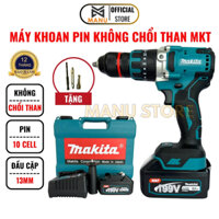 Máy khoan pin cầm tay máy bắn vít KHÔNG CHỔI THAN MAKITA 199V đầu 13mm pin 10 cell mạnh mẽ bảo hành 12 tháng