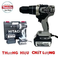 Máy khoan pin Hitachi 199V 3 chức năng có Khoan búa ruột đồng không chổi than