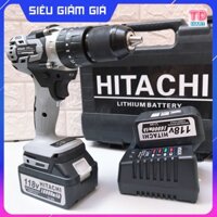 Máy Khoan Pin HITACHI 199V Không Chổi Than, Pin 10Cell