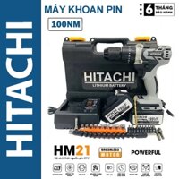 Máy Khoan Pin Hitachi 199V Động Cơ Không Chổi Than 3 Chức Năng, Có Búa, Lõi Đồng, Pin Khủng 10 Cell