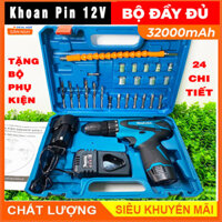 Máy Khoan Pin Makita 12V Và Pin Dự Phòng, Máy Khoan Bin Cầm Tay Không Dây Tiện Dụng Motor Đồng