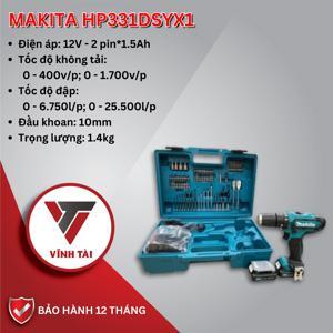 Máy khoan pin Makita HP331DSYX1 (12V)