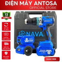 Máy khoan pin Navara 7003 Động cơ không chổi than, đầu 13mm autolock có lock tay chân pin phổ thông