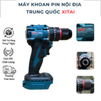 Máy khoan pin nội địa Trung Quốc XITAI đầu kẹp 10mm Auto lock không chổi than, chân pin phổ thông