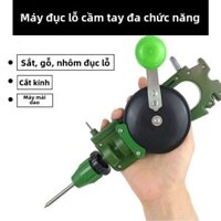 Máy Khoan Quay Tay Máy khoan cầm tay đa năng Máy khoan cầm tay gia dụng Máy đục lỗ chế biến gỗ Dụng cụ xoay lỗ bằng tay đa năng tự làm GTRV