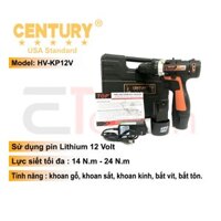Máy Khoan Sạc Pin 12V ( 2 Cấp Độ) Century - HV-KP12V