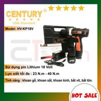 Máy Khoan Sạc Pin 18V ( 2 Cấp Độ) Century - HV-KP18V