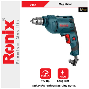 Máy khoan sắt 10mm Ronix 2112