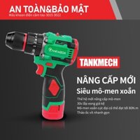Máy Khoan TANKMECH TK-3015 3022 Cầm Tay Không Chổi Than Có Búa Bắn Vít KHoan Có Búa- Khoan pin 16v