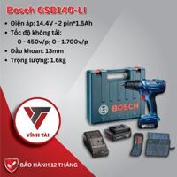 Máy khoan tường PIN 14.4V Bosch GSB140-LI + phụ kiện