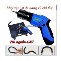 Máy khoan vặn vít đa năng HAITI 4.8V 47 chi tiết