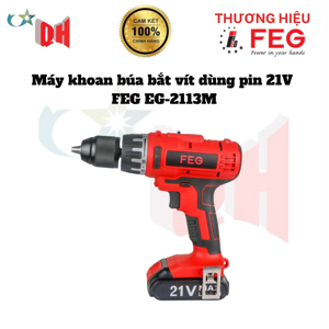 Máy khoan vặn vít dùng pin 21V FEG EG-2113M