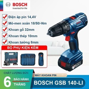 Máy khoan vặn vít dùng pin Bosch GSB 140-LI