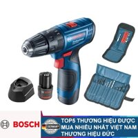 Máy khoan vặn vít dùng pin 10mm 12V Bosch GSR 120-LI Gen II ( kèm 1 pin và 1 phụ kiện )