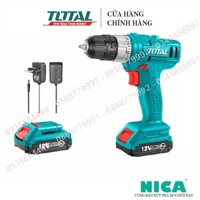 Máy khoan vặn vít dùng pin Total TDLI1211 máy khoan cầm tay 12V tốc độ không tải 0-600/min [CHÍNH HÃNG]