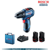 Máy khoan vặn vít pin 12V Bosch GSR12V-30 (2 Pin 2.0Ah, 1 Sạc, valy nhựa)