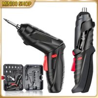 Máy khoan vít cầm tay SOPMEDIA máy bắn vít pin mini đa năng 47 phụ kiện bắt vít 2 chiều tặng kèm sạc và hộp đựng