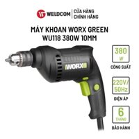 Máy Khoan WORX GREEN WU118 Thiết Kế Đơn Giản Dễ Dàng Sử Dụng 380W 10mm (đầu măng ranh)