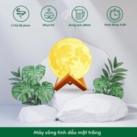 Máy Khuếch Tán Phun Sương Tinh Dầu Mặt Trăng 200ml Thay Thế Đèn Ngủ Toả Hương Thơm Tạo Ẩm Trang Trí Phòng