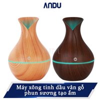 Máy Khuếch Tán Tinh Dầu, Máy Phun Sương Tạo Ẩm Vân Gỗ Cổ Cao Cấp