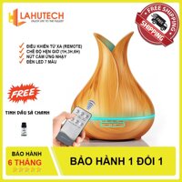 Máy khuếch tán tinh dầu phun sương. máy xông tinh dầu may phun tinh dau lọ hoa YX088 - Phun hơi mạnh an toàn tiết kiệm điện Nút nguồn cảm ứng đèn nhiều màu + Tặng 1 lọ tinh dầu tự nhiên - Lahutech