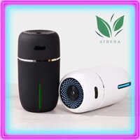 Máy khuếch tán tinh dầu xe hơi mini cao cấp, máy xông tinh dầu ô tô khử mùi hôi, giảm say xe, cân bằng độ ẩm,MKT01-ĐEN