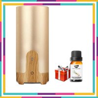 Máy khuếch tán tinh dầu xe hơi GX02 thiết kế sang trọng, đẳng cấp, tặng kèm tinh dầu sả chanh Kobi - Vàng - 2 Sả chanh 10ml