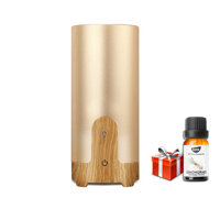Máy khuếch tán tinh dầu xe hơi GX02 thiết kế sang trọng, đẳng cấp, tặng kèm tinh dầu sả chanh Kobi - Vàng - Sả chanh 10ml