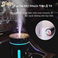 Máy khuếch tán tinh dầu xe ô tô hơi phun sương khử mùi,Máy xông tinh dầu ô tô Sạc Pin, Đèn ngủ đầy màu sắc hương liệu