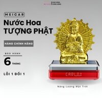 Máy khuếch tán tinh dầu xe hơi, tặng kèm nước hoa ô tô xe hơi năng lượng mặt trời hình phật quan thế âm bồ tát