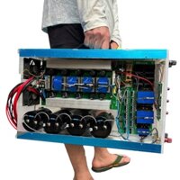 Máy Kích Cá Điện Tử 24Fet Công Suất Cực Lớn 4 Tụ Cối Khủng Đi Thuyền Thả Kéo Cáp Nước Ngọt Với Bình 24V (mã K28)