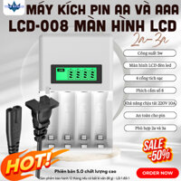 Máy Kích Pin 2A và 3A Sạc Tái Sử Dụng 4 Cổng Màn Hình Hiển Thị Dung Lượng LCD 008 Sạc Nhanh Tự Ngắt Bảo Hành 12 Tháng