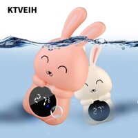 Máy kiểm tra nhiệt độ KTVEIH, Máy đo nhiệt độ tắm màn hình LED chống nước nổi, Cảm biến nhiệt độ hoạt hình an toàn dễ thương cho bé