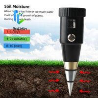Máy kiểm tra PH đất GOFIDIN, Đầu dò cảm biến kim loại Máy kiểm tra độ ẩm độ axit 3 ~ 8ph, Máy đo độ ẩm cầm tay Máy đo độ ẩm đất có độ chính xác cao chống nước Làm vườn