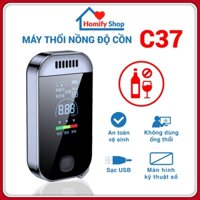 Máy kiểm tra test nồng độ cồn trong hơi thở C37 - Chính xác, đeo móc khóa nhỏ gọn, sạc USB, màn hình led