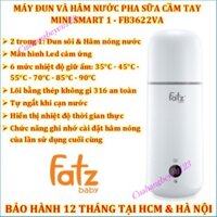 Máy ko pin sạc / Bình đun nước pha sữa di động Fatzbaby MINI SMART 1 – Fatz FB3622VA -Đun sôi và hâm nóng nước